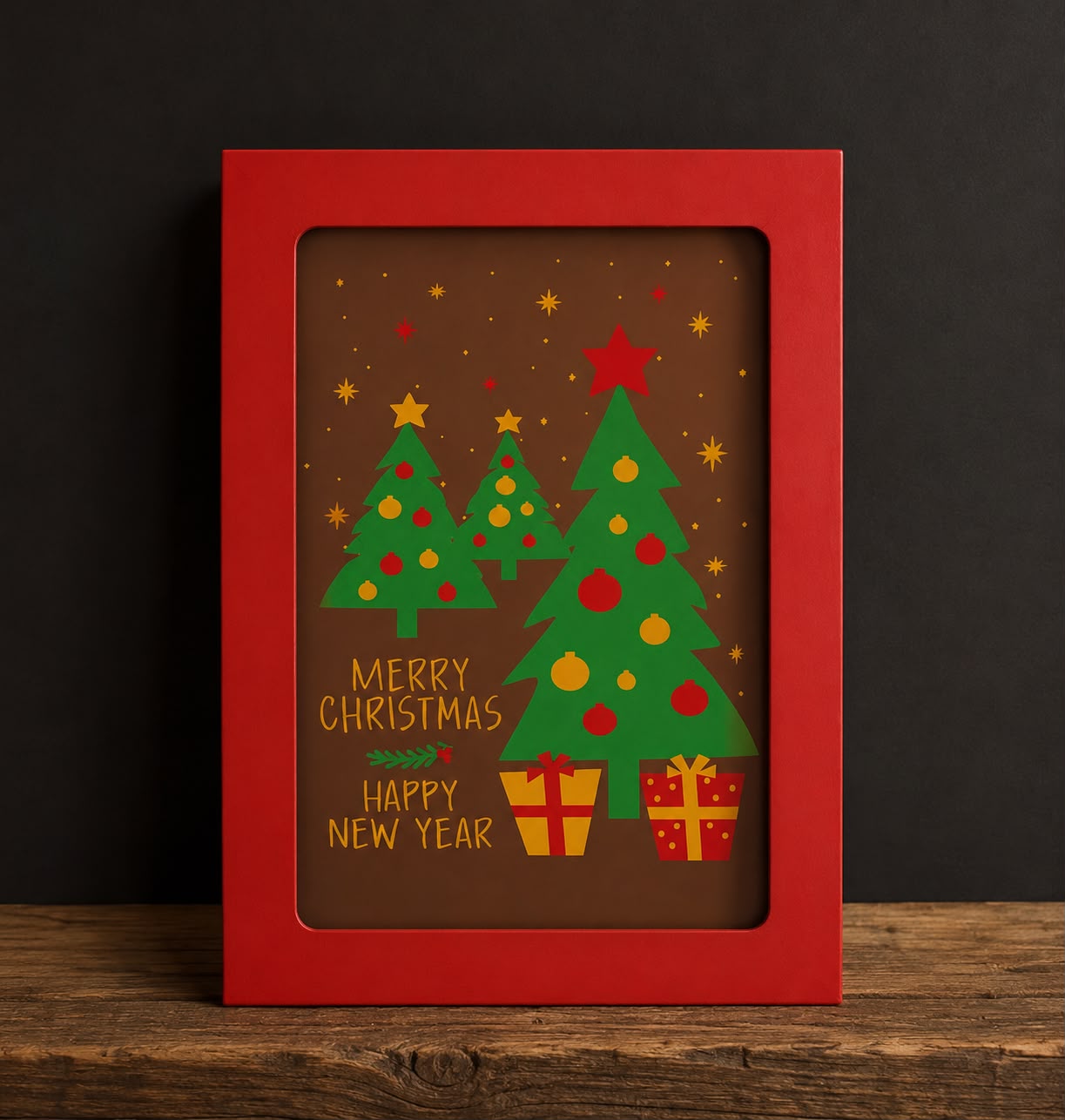 Chocolade kerstkaart